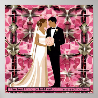 Póster El matrimonio es encontrar a alguien que esté de a