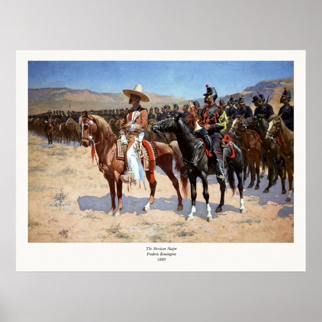 Póster El mayor mexicano de Frederic Remington (1889) (Frente)