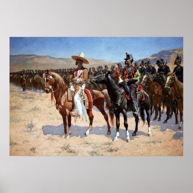 Póster El mayor mexicano de Frederic Remington (1889) (Frente)