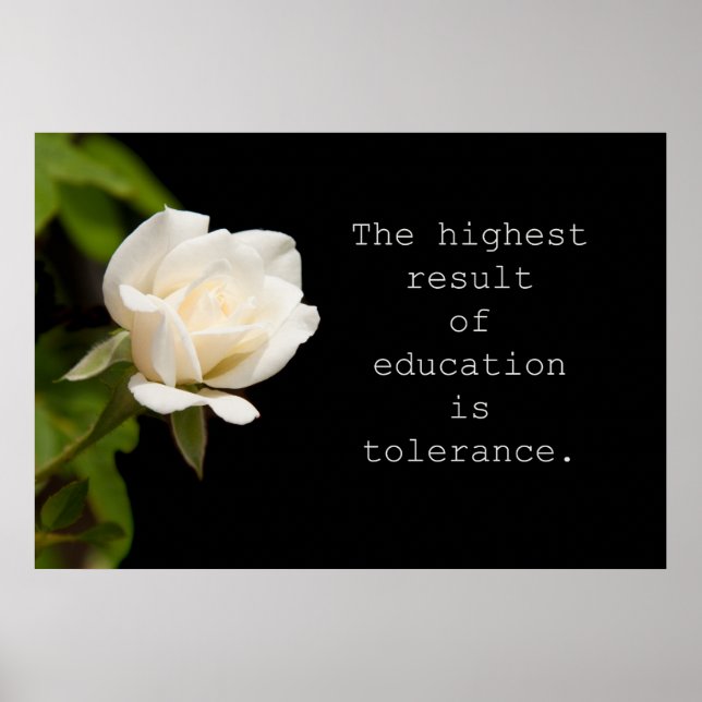 Póster El mayor resultado de la educación (Frente)