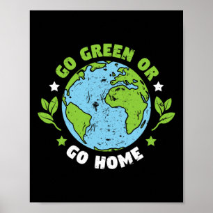 Póster El Medio Ambiente Del Día De La Tierra Se Ecológic