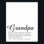 Póster El mejor abuelo del mundo, el abuelo, la definició<br><div class="desc">Personaliza para tu abuelo especial,  abuelo,  papá o papá para crear un regalo único. Una manera perfecta de mostrarle lo increíble que es cada día. Diseñado por Thisisnotme©</div>