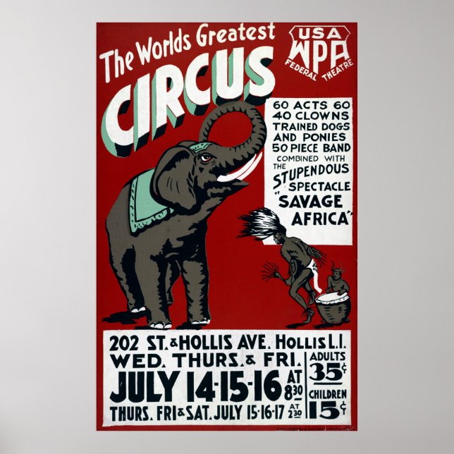 Póster El mejor afiche de la época del circo (Frente)