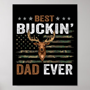 Póster El Mejor Aparato De Bandera De Camo De Buckin' Dad