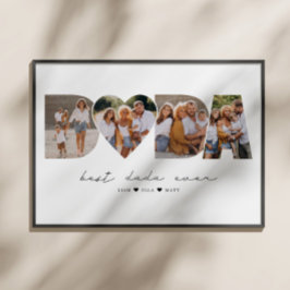Póster El mejor Dada del Día del Primer Padre del Collage