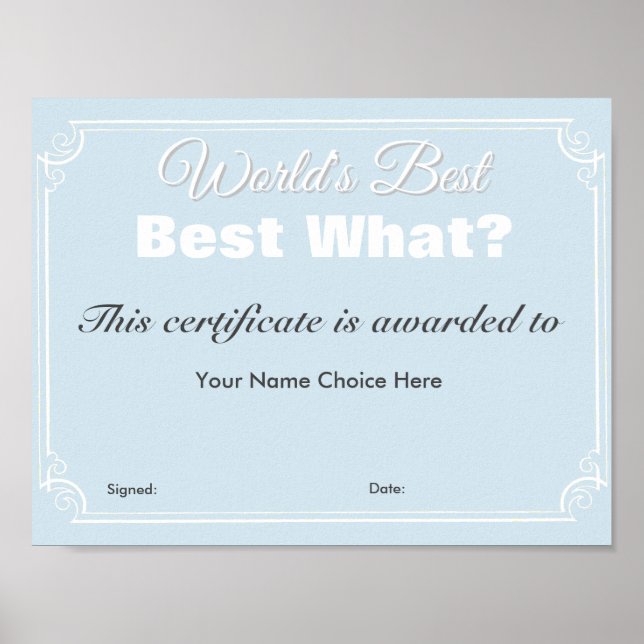 Póster El Mejor del Mundo (Frente)