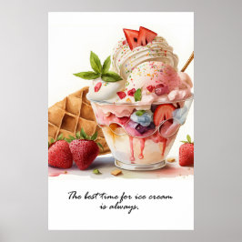 Póster El mejor momento para el poster de helados