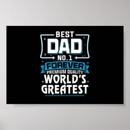 Póster El mejor padre del mundo para hombres, el mejor nú