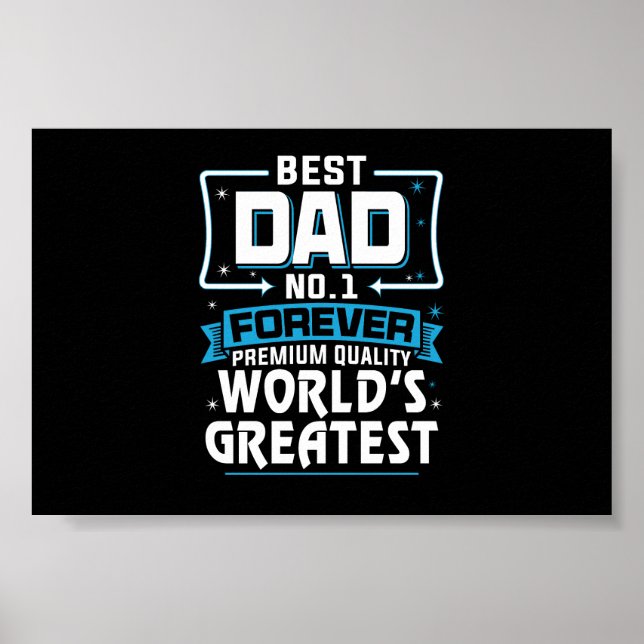 Póster El mejor padre del mundo para hombres, el mejor nú (Frente)