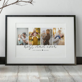 Póster El mejor padre del Personalizado del Collage de fo