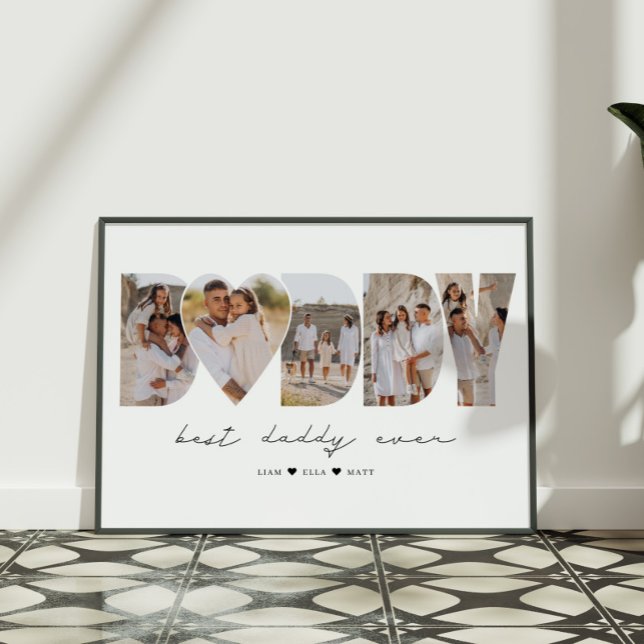 Póster El mejor papá del Collage de fotos moderno día del (Subido por el creador)