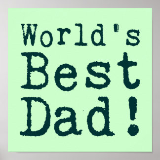 Póster El mejor papá del mundo verde