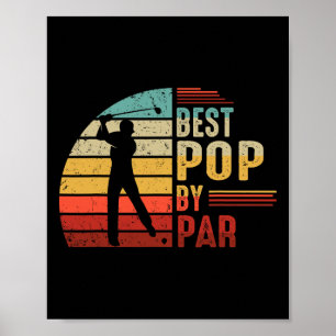 Póster El Mejor Pop De Par Golf Lover Padres Regalos Por