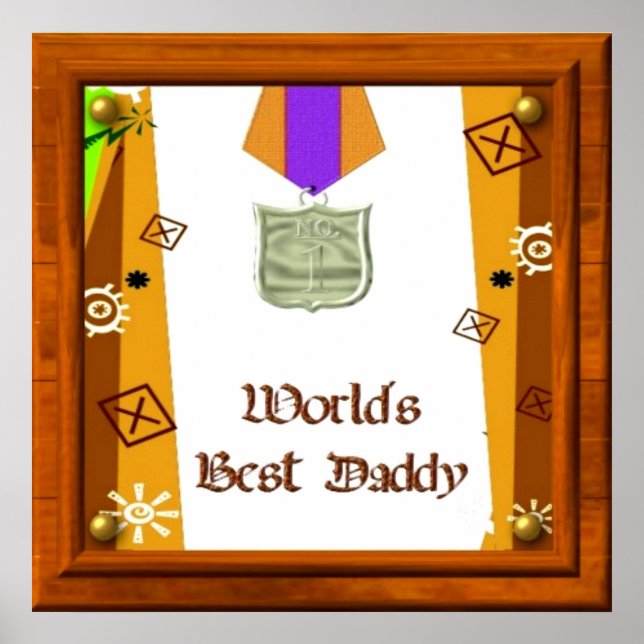 Póster El mejor Poster de papi del mundo (Frente)