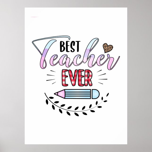 Póster El mejor profesor del día del profesor (Frente)