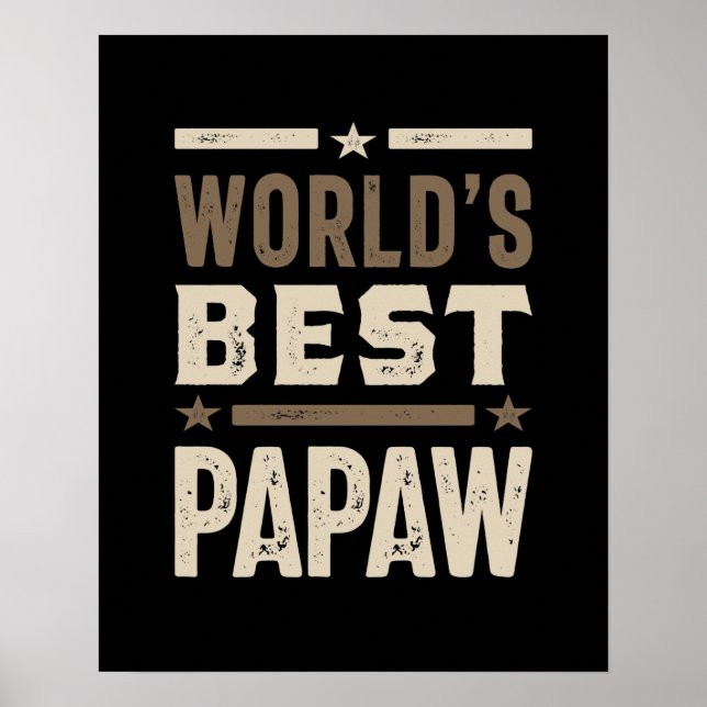 Póster El mejor regalo de abuelo de Papaw del mundo mascu (Frente)