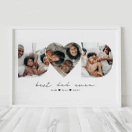 Póster El mejor regalo de Collage de fotos moderno para e