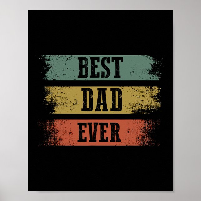 Póster El mejor regalo de papá de los hombres para el pad (Frente)