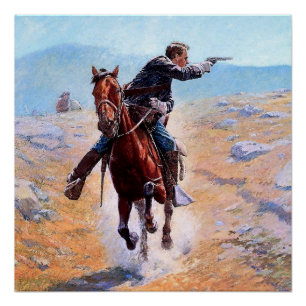 Póster "El mensajero" Arte Occidental por Charles Schreyv