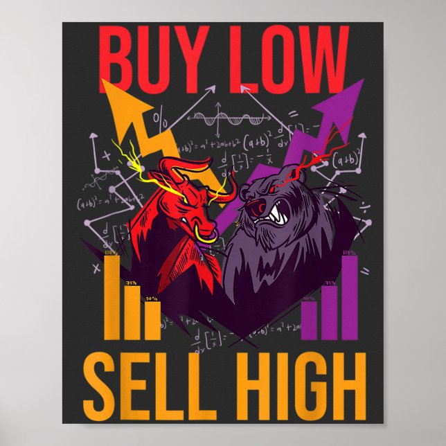 PÓSTER EL MERCADO BULL COMPRA UN MERCADO DE ACCIONES DE C (Frente)