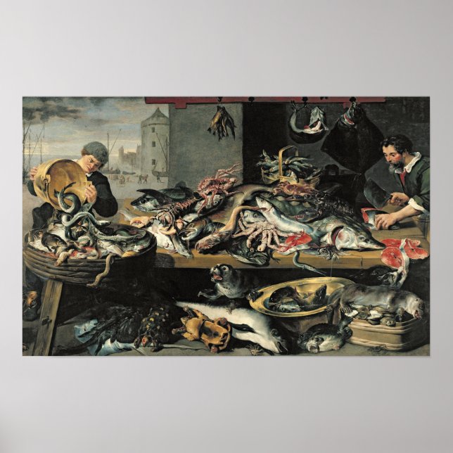 Póster El mercado de la pesca (Frente)