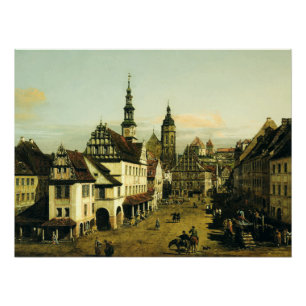 Póster El Mercado de Pirna por Bernardo Bellotto