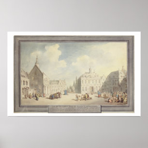 Póster El mercado en Juliers en Westfalia, 1791 (p