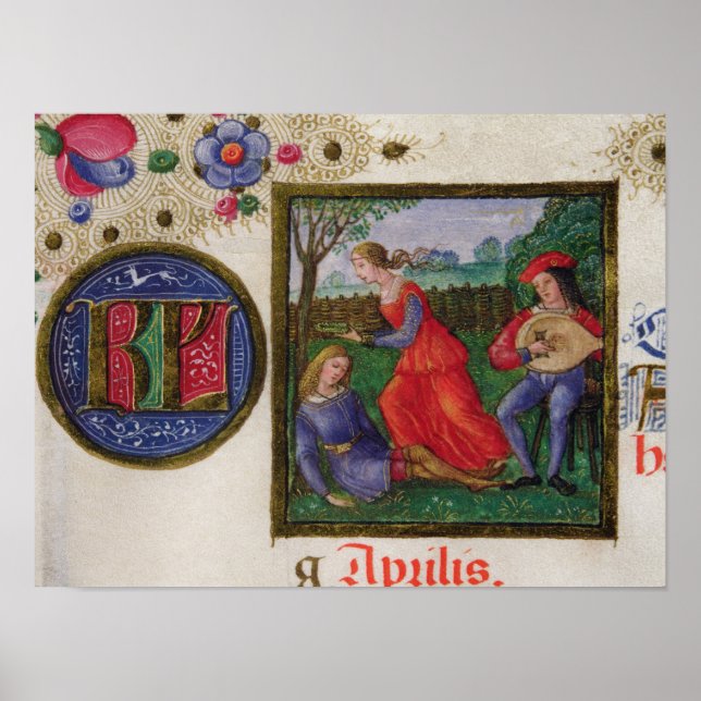 Póster El mes de abril: En las praderas (Frente)