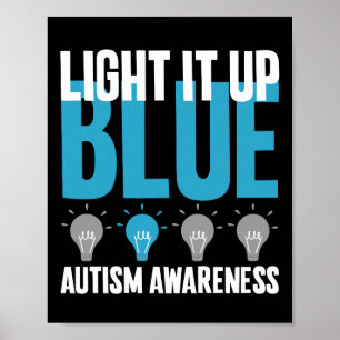 Póster El mes de la conciencia del autismo ayuda a ilumin