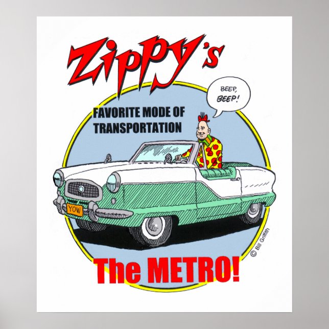 Póster El metro de Zippy (Frente)