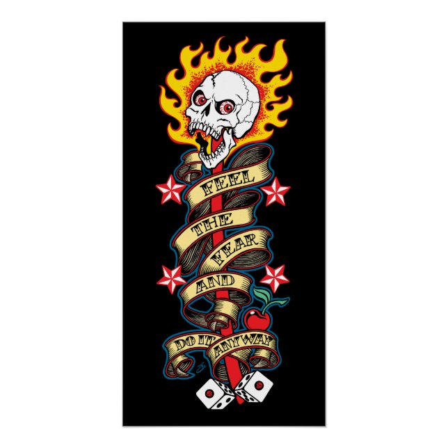 Póster El miedo al cráneo que se enciende (Anverso)