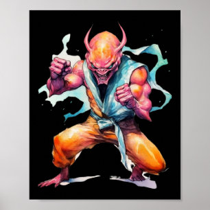 Póster El miedo de la lucha contra las artes marciales Ka