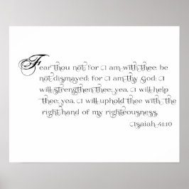 Póster El miedo no - Isaiah 41:10 poster de tipografía