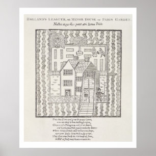 Póster El miembro de Holanda, o casa señorial, del jardín