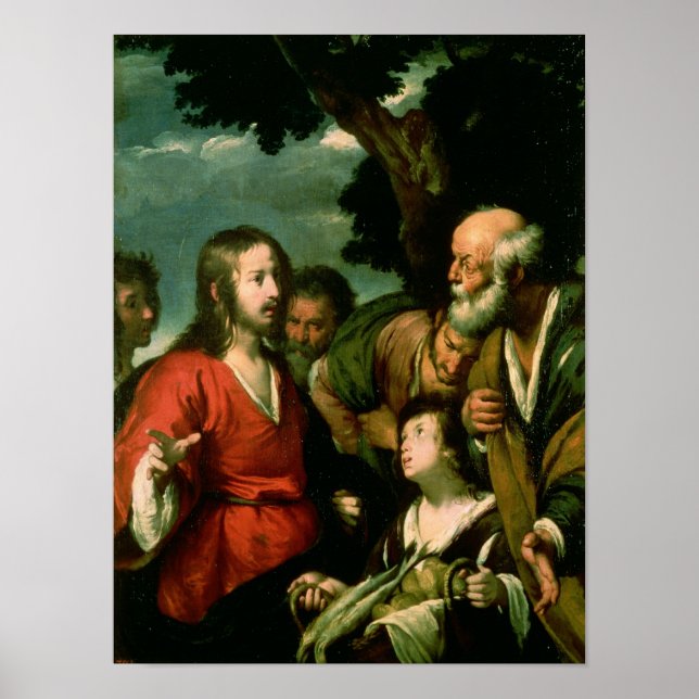 Póster El milagro de los palos y pescadillos, c.1630 (Frente)
