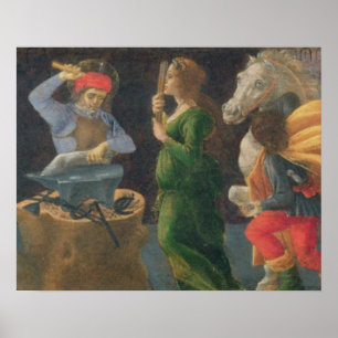 Póster El milagro de St. Eligius, el panel de la predela