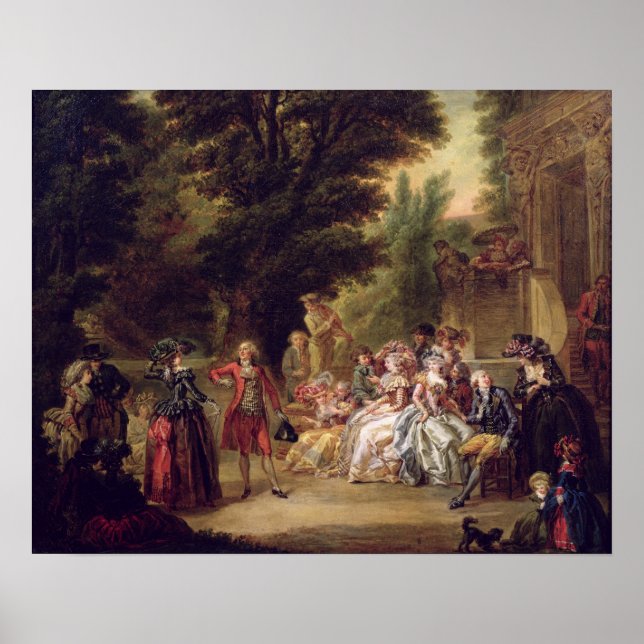 Póster El Minuet bajo el roble, 1787 (Frente)