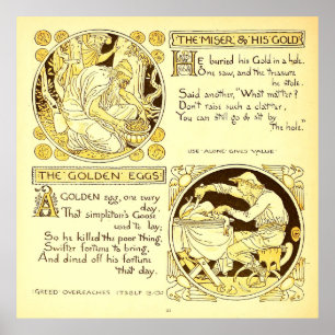 Póster El Miser y su Oro Walter Crane