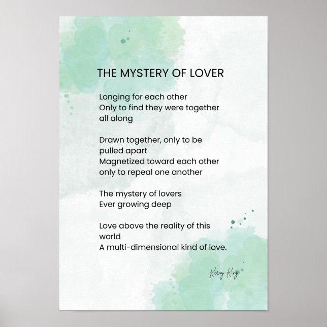 Póster El Misterio De Los Amantes - Poema Del Amor (Frente)
