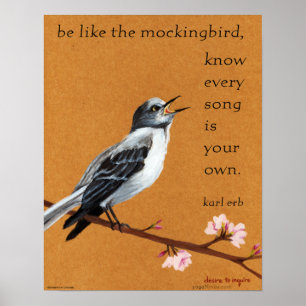 Póster El Mockingbird "sabe que cada canción es su la