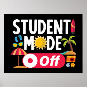 Póster El Modo Estudiantil Es Gracioso El Último Día Del