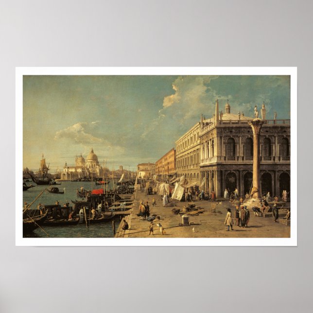 Póster El Molo y la Zecca, Venecia (aceite sobre lienzo) (Frente)