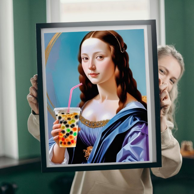 Póster El Momento de Bubble Tea de Mona Lisa (Subido por el creador)