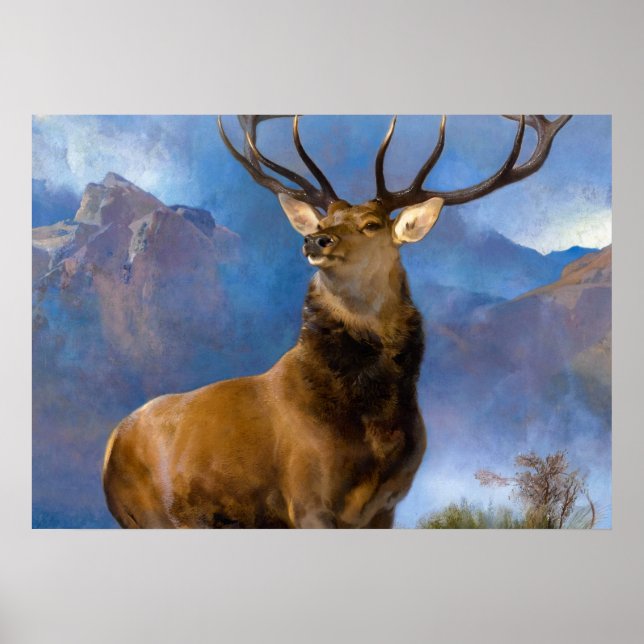 Póster El Monarca del Glen por Edwin Landseer (Frente)