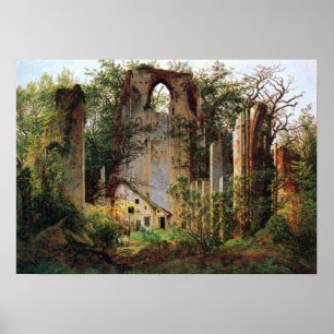 Póster El monasterio de Caspar David Friedrich arruina