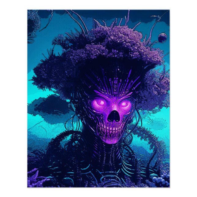 Póster El Monstruo Del Ciberárbol En La Oscuridad (Anverso)