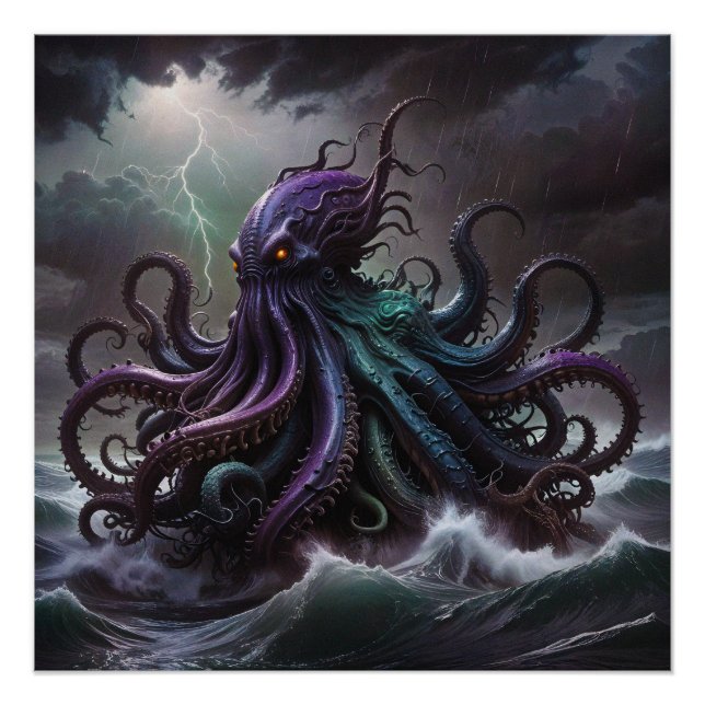 Póster El Monstruo Kraken (Anverso)