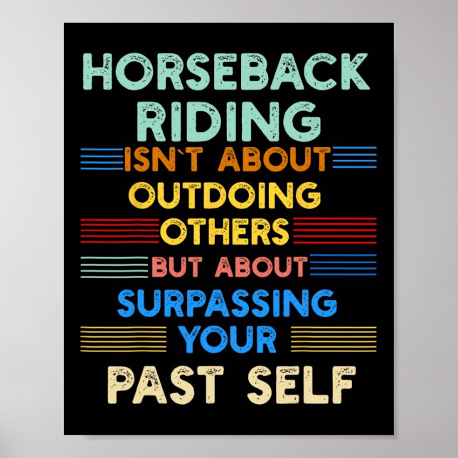 Póster El Montar A Caballo Está Superando A Tu Pasado Aut (Frente)