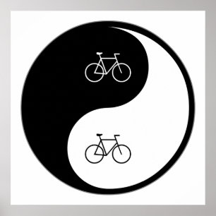 Póster El montar en bicicleta de Yin Yang
