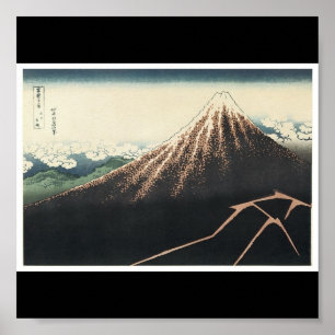 Póster El monte Fuji, poster de C. de pintura japonesa
